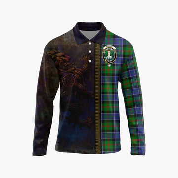 Paterson Tartan Family Crest Long Sleeve Polo Shirt Alba Gu Brath Be Brave Lion Ancient Style