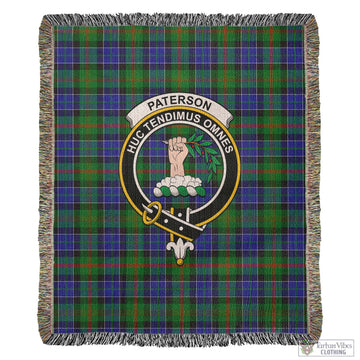 Paterson Tartan Woven Blanket with Family Crest