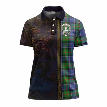 Paterson Tartan Family Crest Women's Polo Shirt Alba Gu Brath Be Brave Lion Ancient Style