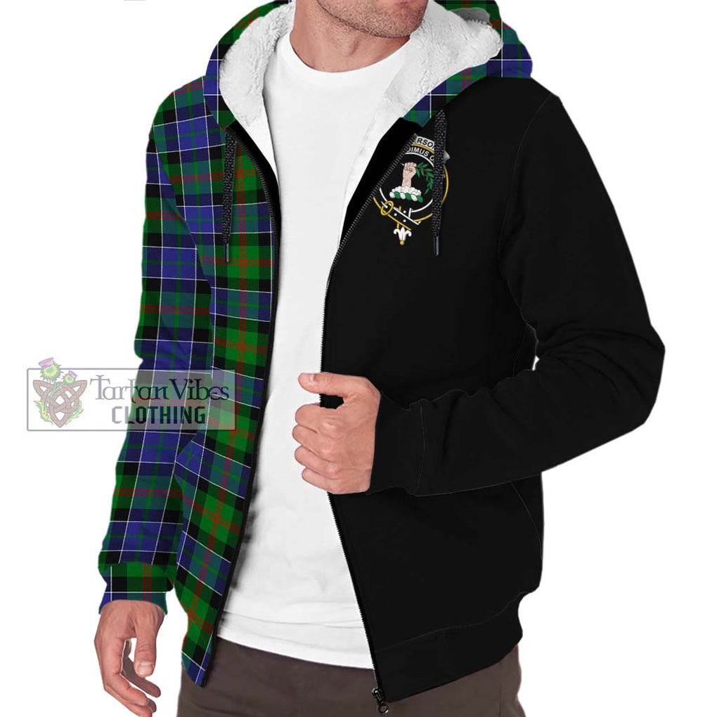 Paterson Tartan Sherpa Hoodie with Family Crest and Half Of Me Style Unisex S - Tartanvibesclothing Shop