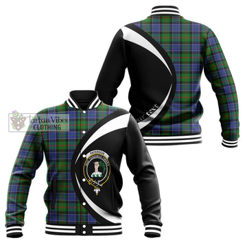 Paterson Tartan Baseball Jacket with Family Crest Circle Style