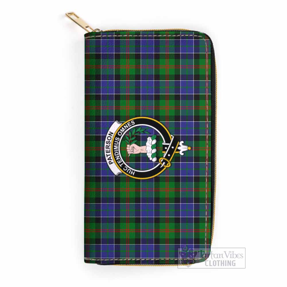 Tartan Vibes Clothing Paterson Tartan Women's Leather Wallet with Family Crest