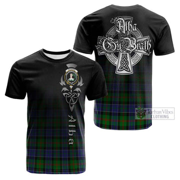 Tartan Vibes Clothing Paterson Tartan Cotton T-shirt Featuring Alba Gu Brath Family Crest Celtic Inspired