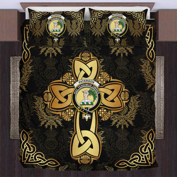 Paterson Clan Bedding Sets Gold Thistle Celtic Style