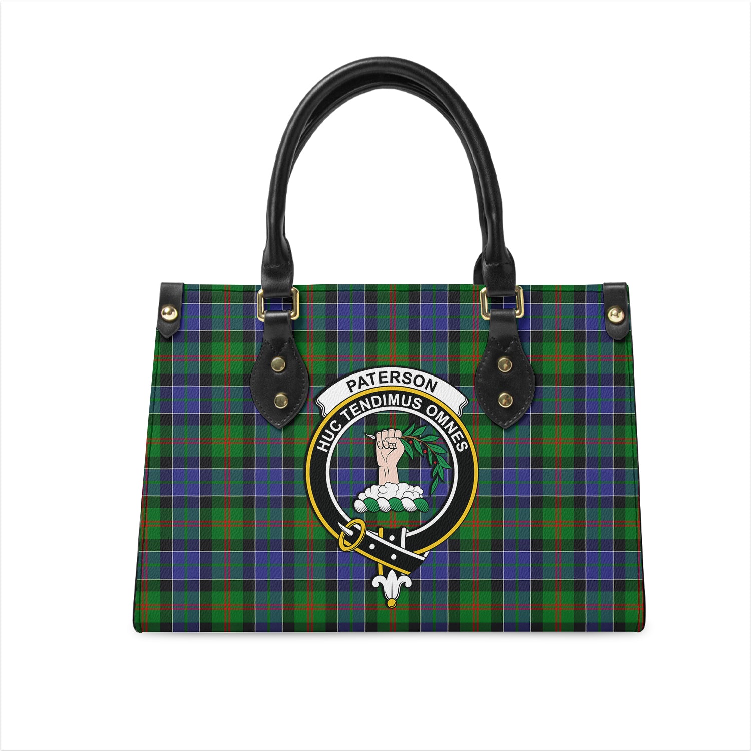 paterson-tartan-leather-bag-with-family-crest