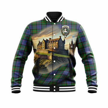Paterson Tartan Family Crest Baseball Jacket with Scottish Ancient Castle Style