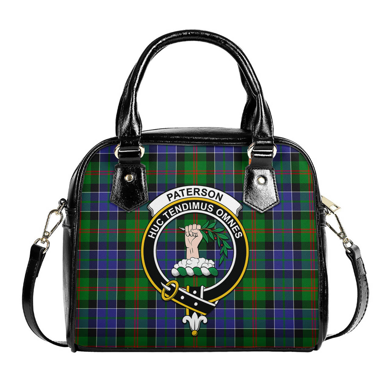 Paterson Tartan Shoulder Handbags with Family Crest One Size 6*25*22 cm - Tartanvibesclothing