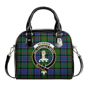 Paterson Tartan Shoulder Handbags with Family Crest