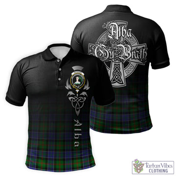 Paterson Tartan Polo Shirt Featuring Alba Gu Brath Family Crest Celtic Inspired