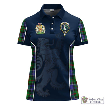 Paterson Tartan Women's Polo Shirt with Family Crest and Lion Rampant Vibes Sport Style