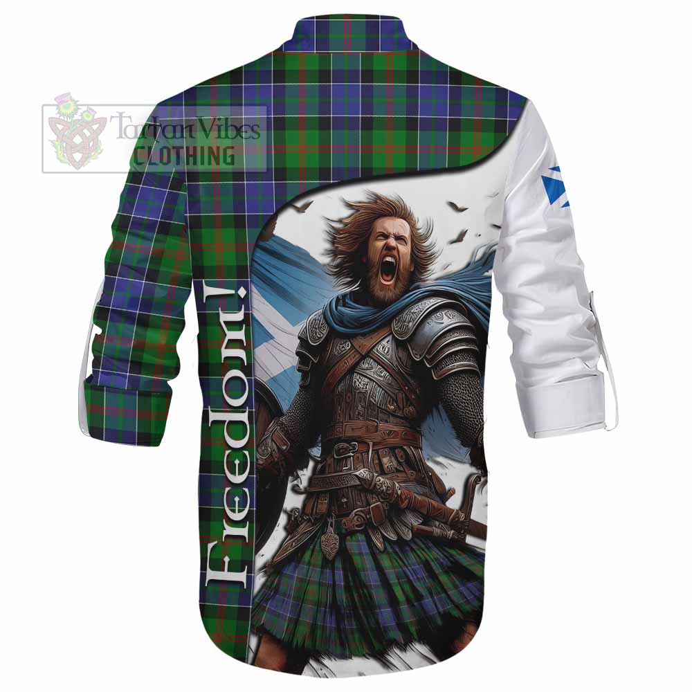 Tartan Vibes Clothing Paterson Crest Tartan Ghillie Kilt Shirt Inspired by the Freedom of Scottish Warrior