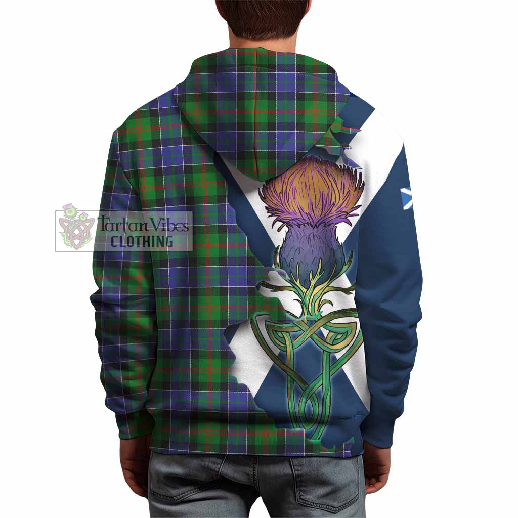 Tartan Vibes Clothing Paterson Tartan Family Crest Hoodie Scottish Thistle Celtic Inspired