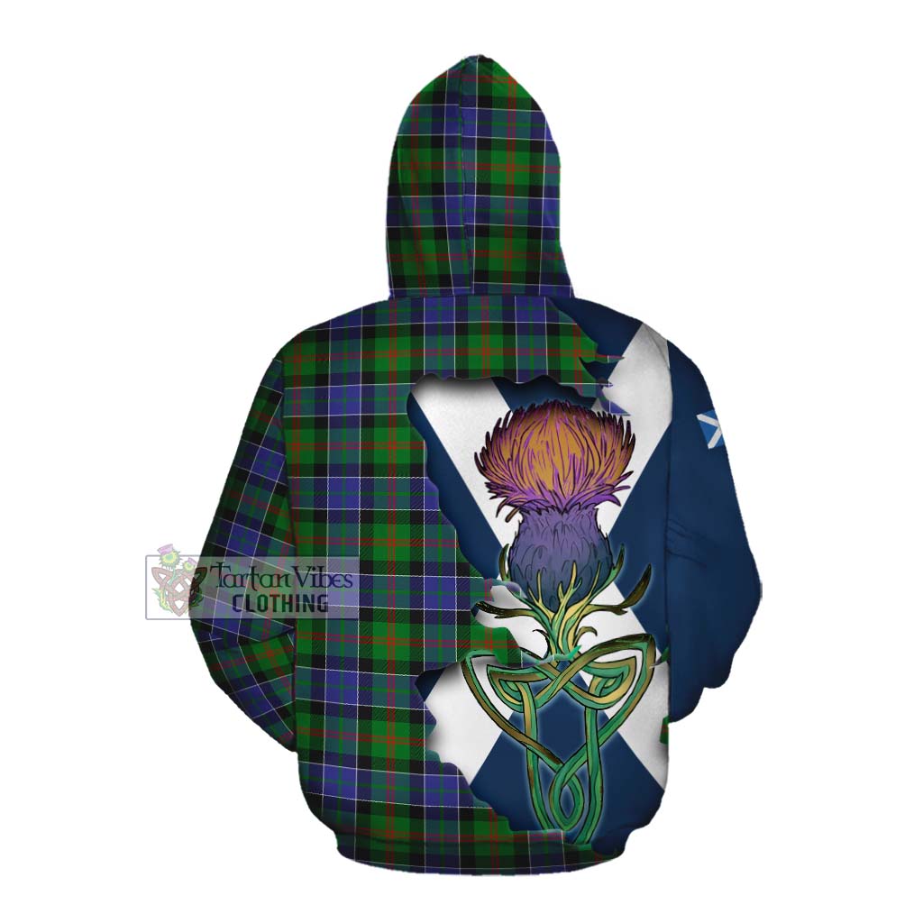 Tartan Vibes Clothing Paterson Tartan Family Crest Cotton Hoodie Scottish Thistle Celtic Inspired