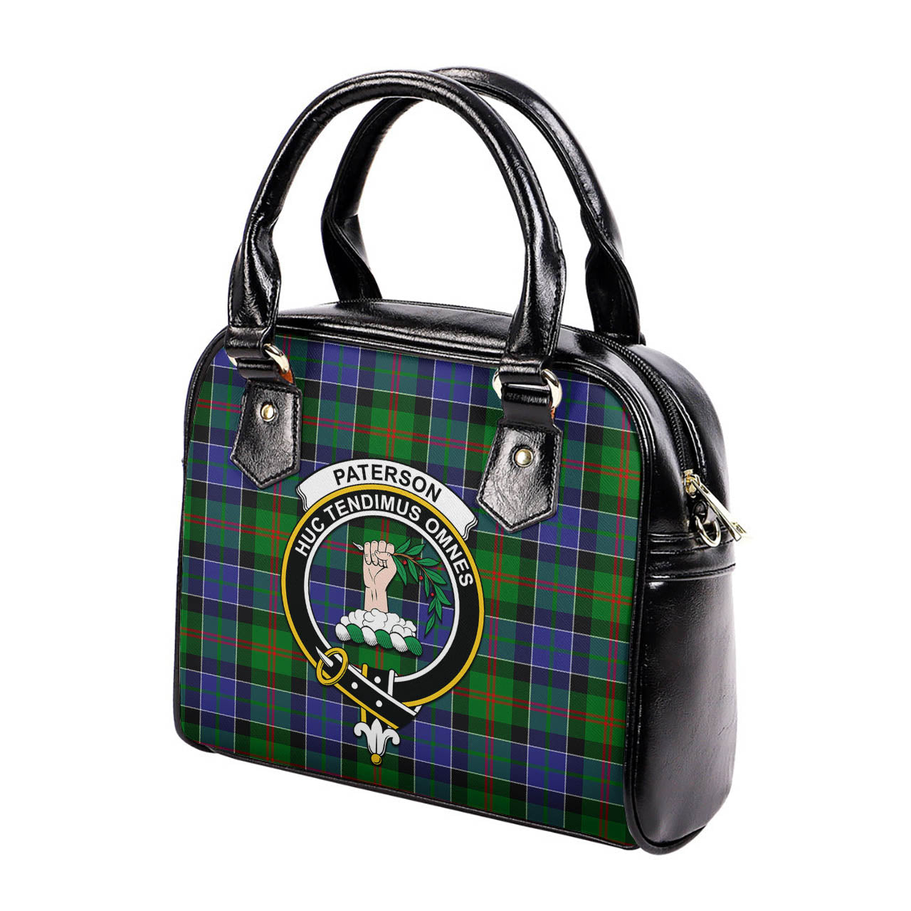 Paterson Tartan Shoulder Handbags with Family Crest - Tartanvibesclothing