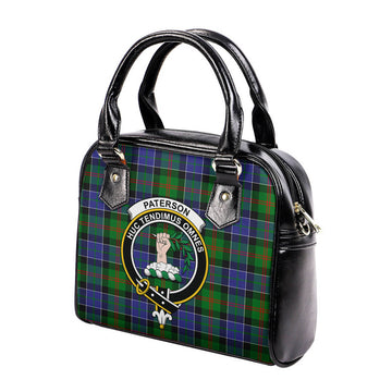 Paterson Tartan Shoulder Handbags with Family Crest
