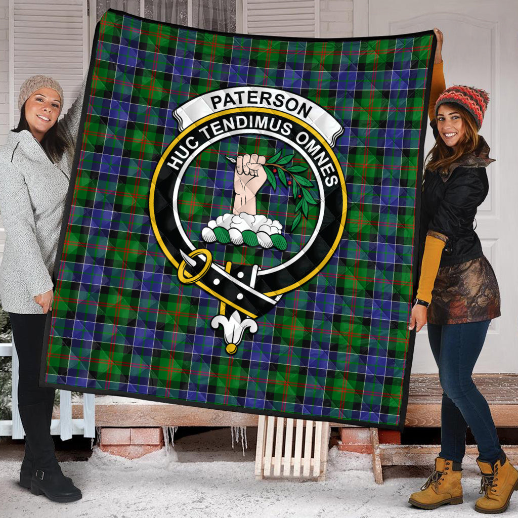 paterson-tartan-quilt-with-family-crest