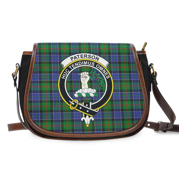 Paterson Tartan Saddle Bag with Family Crest