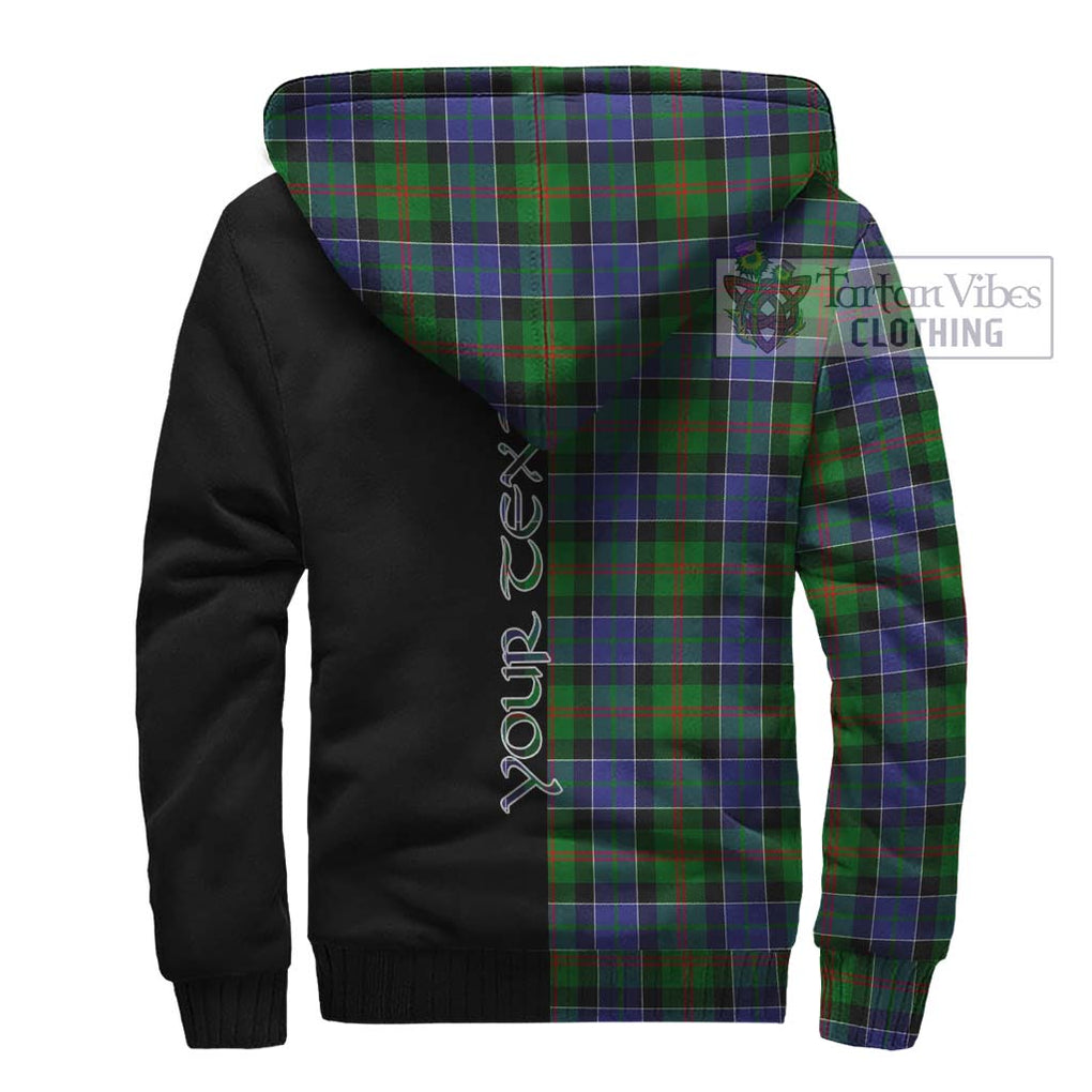 Paterson Tartan Sherpa Hoodie with Family Crest and Half Of Me Style - Tartanvibesclothing Shop