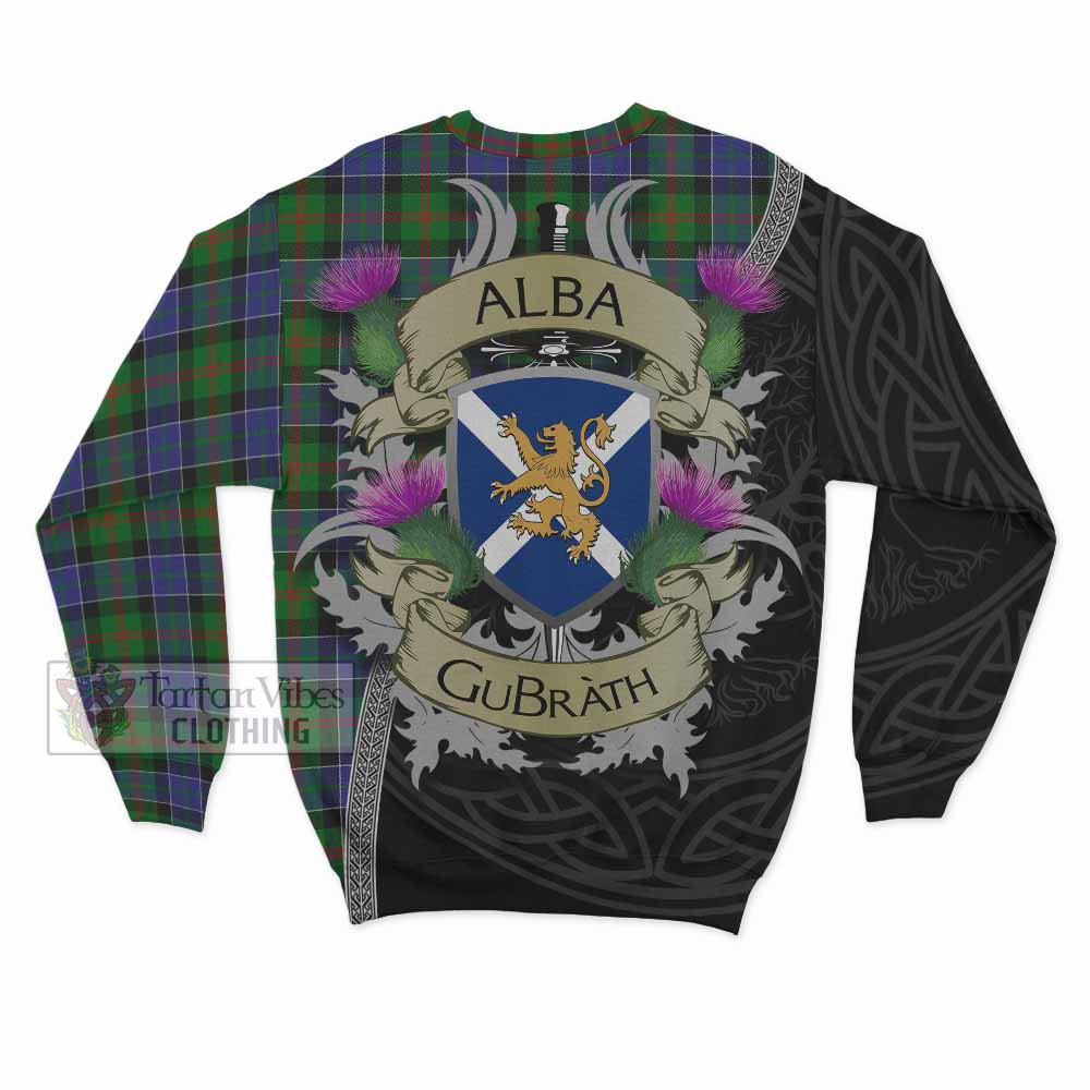 Tartan Vibes Clothing Paterson Tartan Family Crest Sweatshirt Lion Rampant Royal Thistle Shield Celtic Inspired