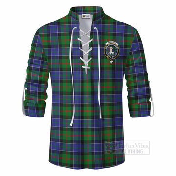 Tartan Vibes Clothing Paterson Tartan Ghillie Kilt Shirt with Family Crest DNA In Me Style