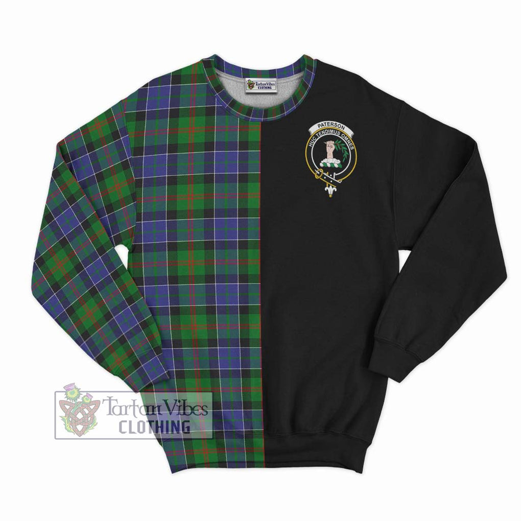 Paterson Tartan Sweatshirt with Family Crest and Half Of Me Style - Tartanvibesclothing Shop