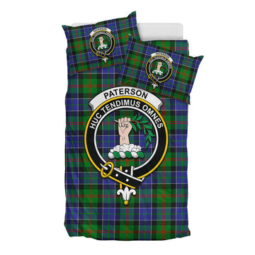 Paterson Tartan Bedding Set with Family Crest