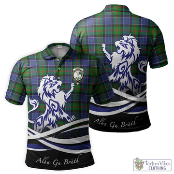Paterson Tartan Polo Shirt with Alba Gu Brath Regal Lion Emblem