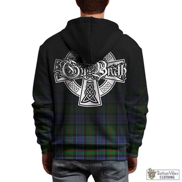 Paterson Tartan Hoodie Featuring Alba Gu Brath Family Crest Celtic Inspired