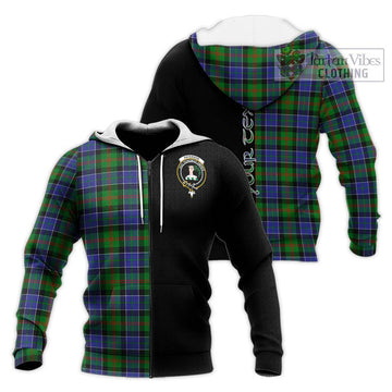 Paterson Tartan Knitted Hoodie with Family Crest and Half Of Me Style
