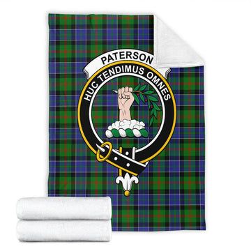 Paterson Tartan Blanket with Family Crest