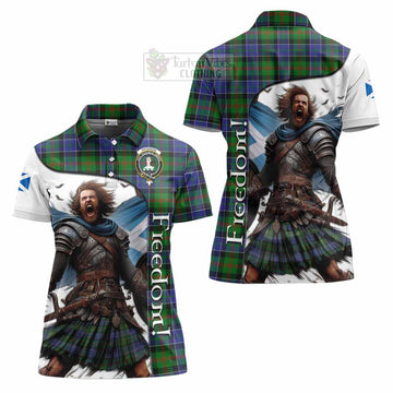 Tartan Vibes Clothing Paterson Crest Tartan Women's Polo Shirt Inspired by the Freedom of Scottish Warrior