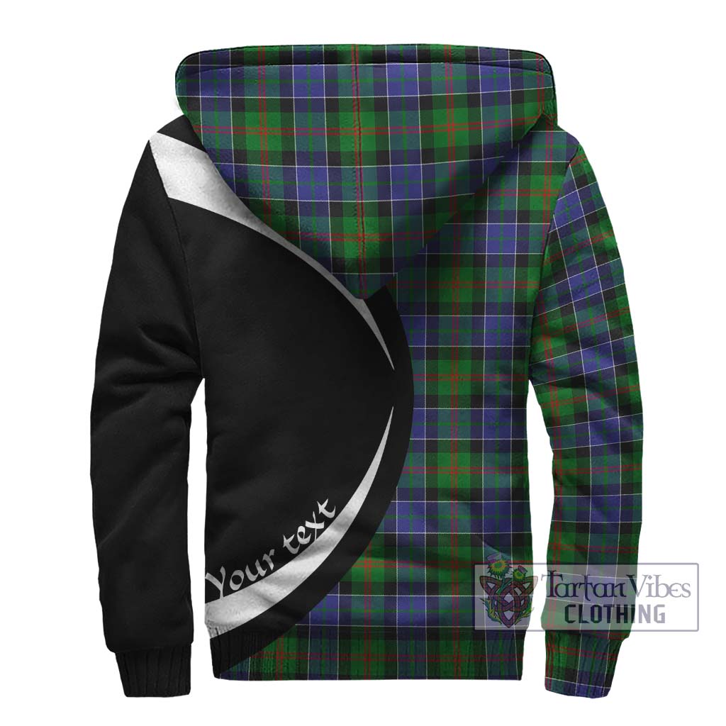 Paterson Tartan Sherpa Hoodie with Family Crest Circle Style - Tartan Vibes Clothing