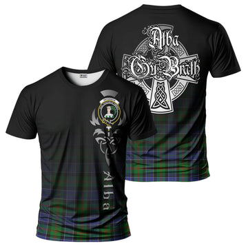 Paterson Tartan T-Shirt Featuring Alba Gu Brath Family Crest Celtic Inspired