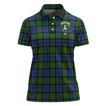 Paterson Tartan Polo Shirt with Family Crest For Women