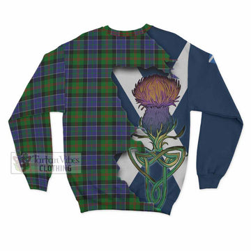 Tartan Vibes Clothing Paterson Tartan Family Crest Sweatshirt Scottish Thistle Celtic Inspired