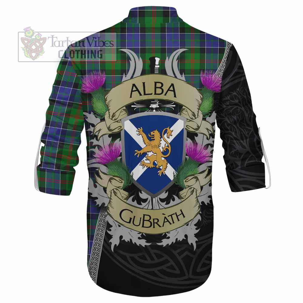 Tartan Vibes Clothing Paterson Tartan Family Crest Ghillie Kilt Shirt Lion Rampant Royal Thistle Shield Celtic Inspired
