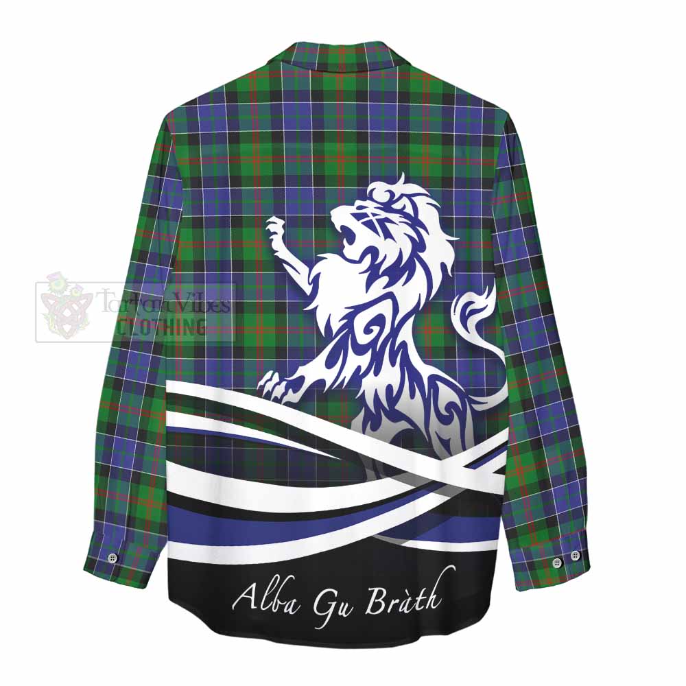 Tartan Vibes Clothing Paterson Tartan Women's Casual Shirt with Alba Gu Brath Regal Lion Emblem