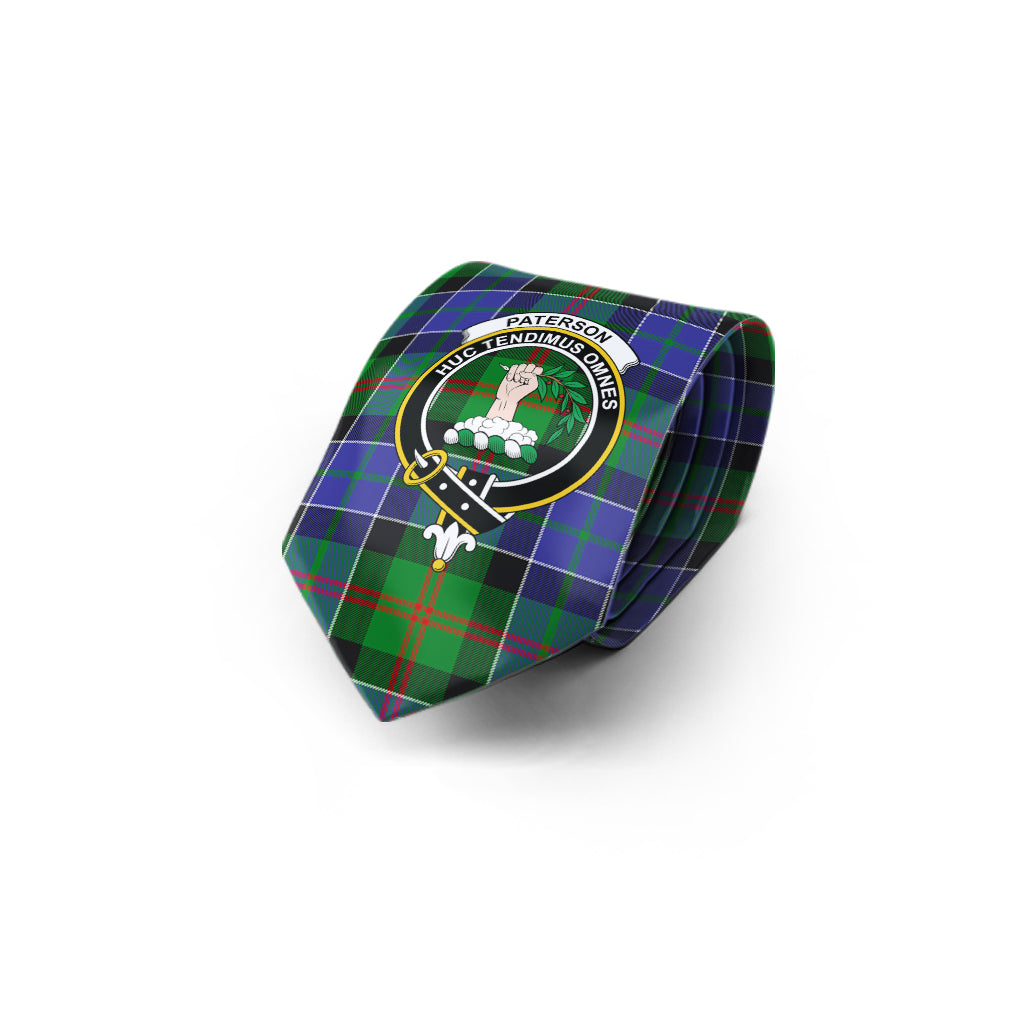 paterson-tartan-classic-necktie-with-family-crest