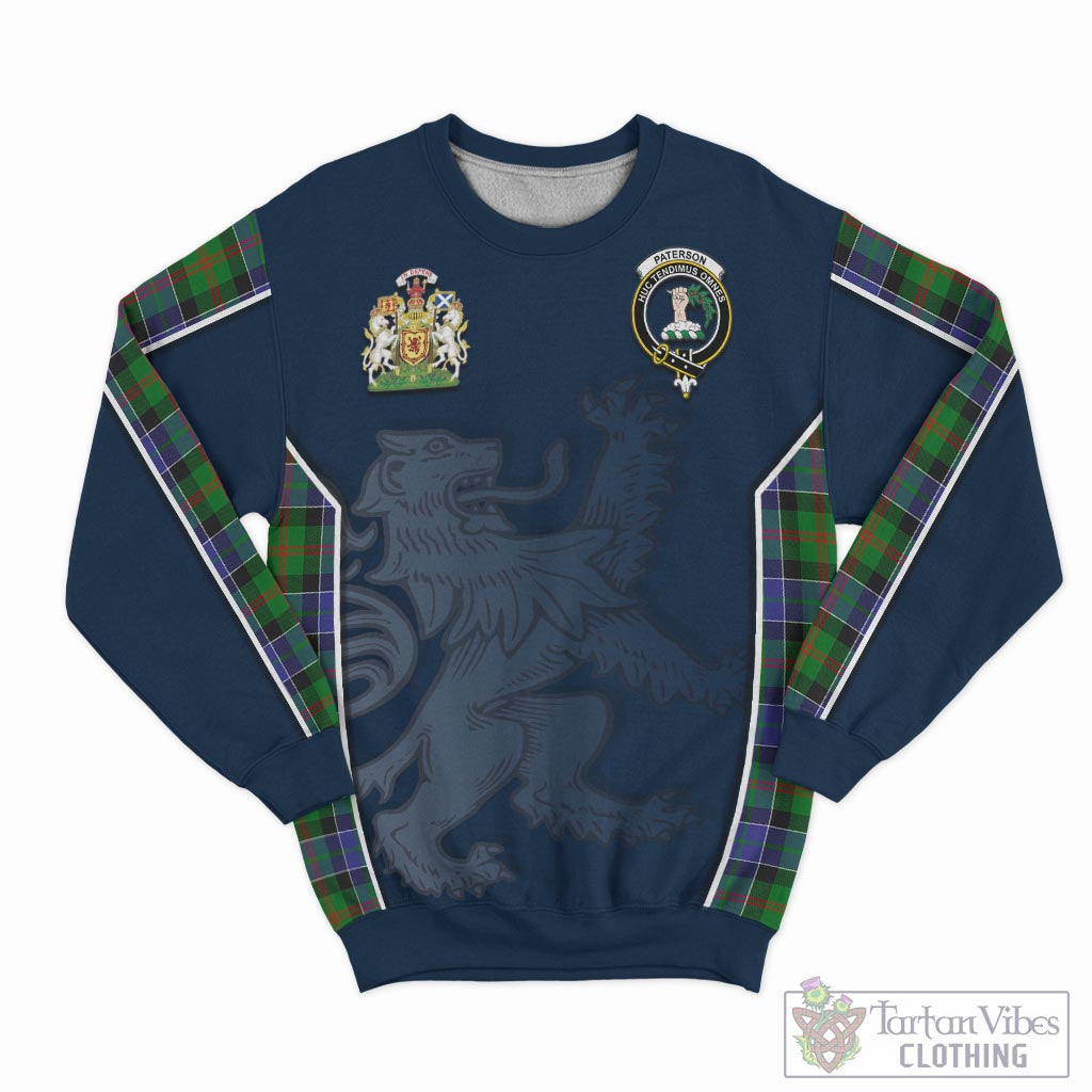 Tartan Vibes Clothing Paterson Tartan Sweater with Family Crest and Lion Rampant Vibes Sport Style