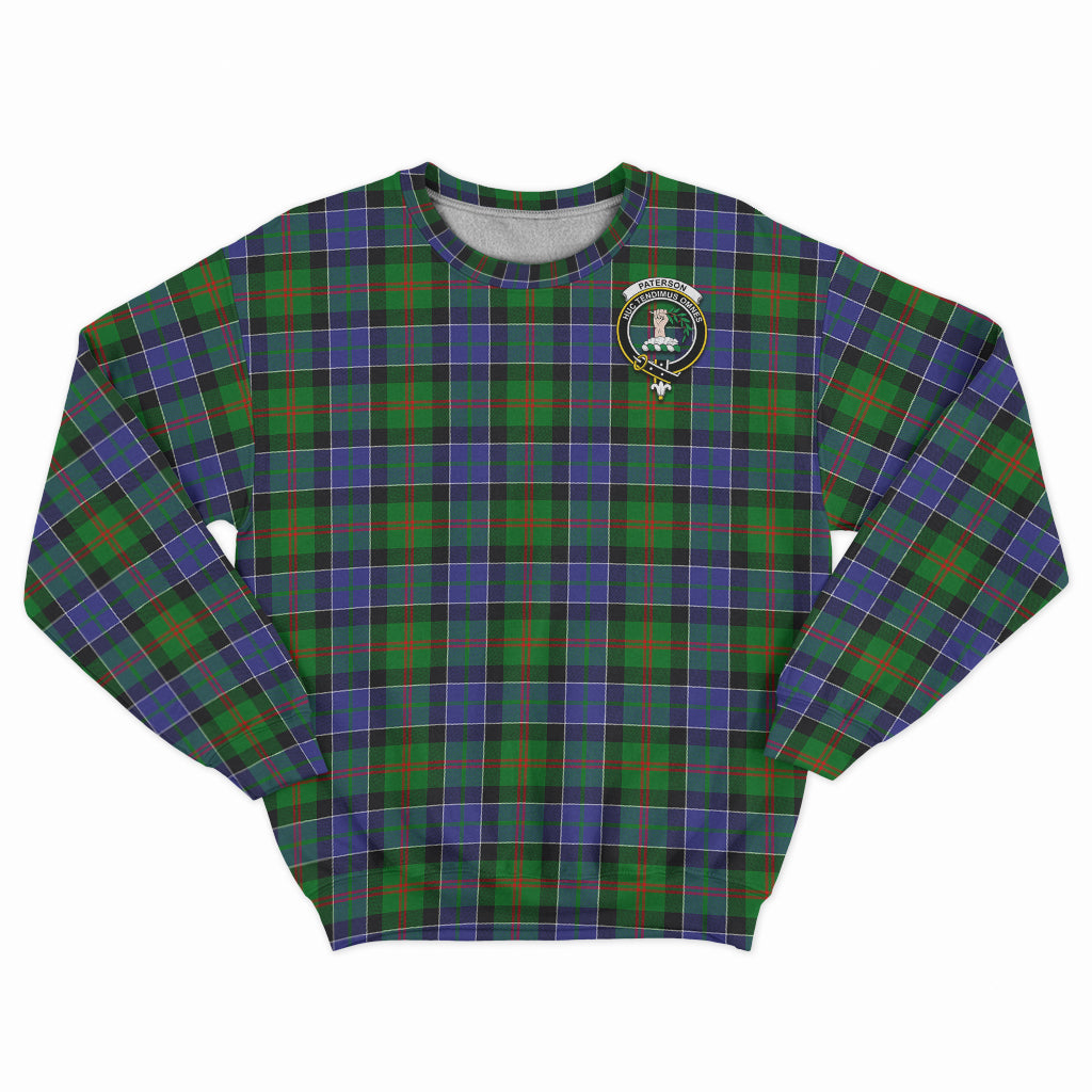 Paterson Tartan Sweatshirt with Family Crest - Tartan Vibes Clothing