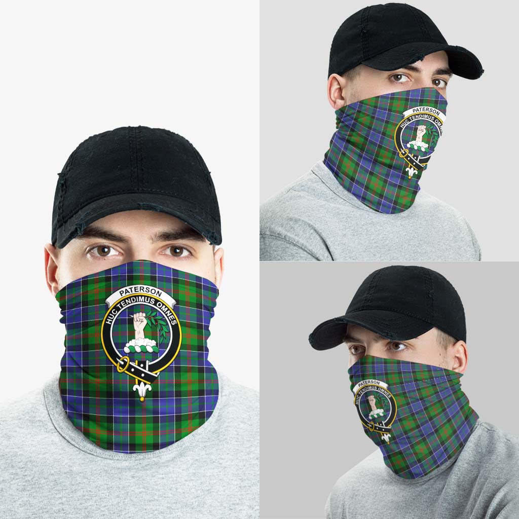 Paterson Tartan Neck Gaiters, Tartan Bandanas, Tartan Head Band with Family Crest