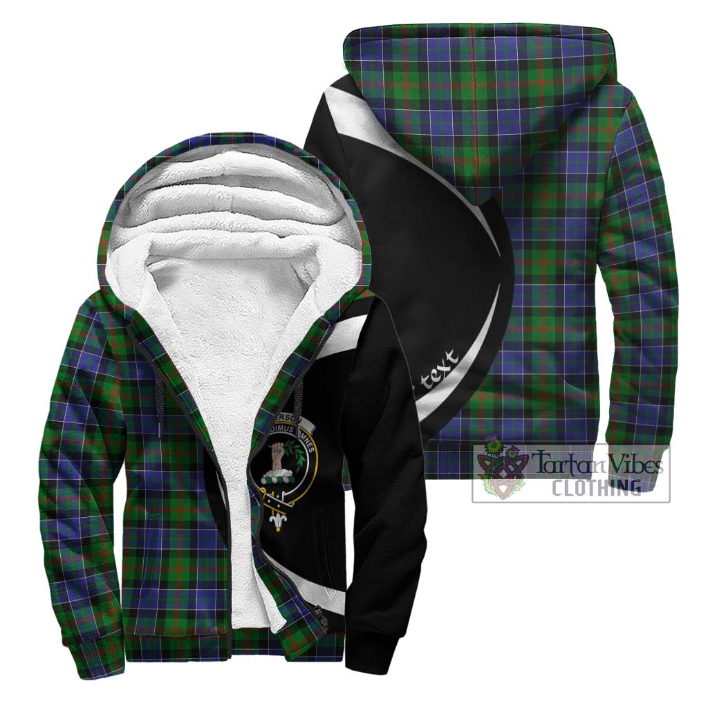 Paterson Tartan Sherpa Hoodie with Family Crest Circle Style Unisex - Tartan Vibes Clothing