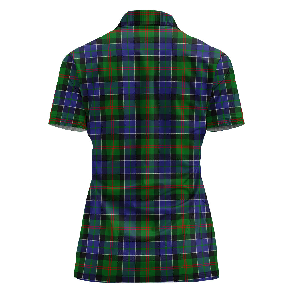 Paterson Tartan Polo Shirt with Family Crest For Women - Tartan Vibes Clothing