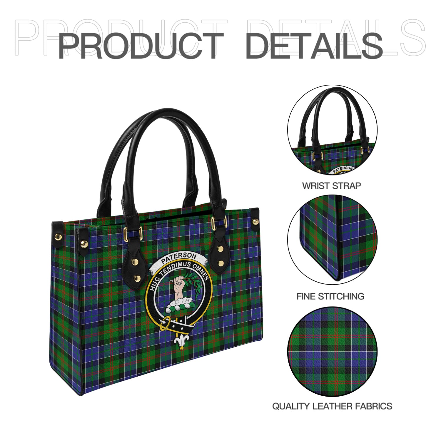 paterson-tartan-leather-bag-with-family-crest
