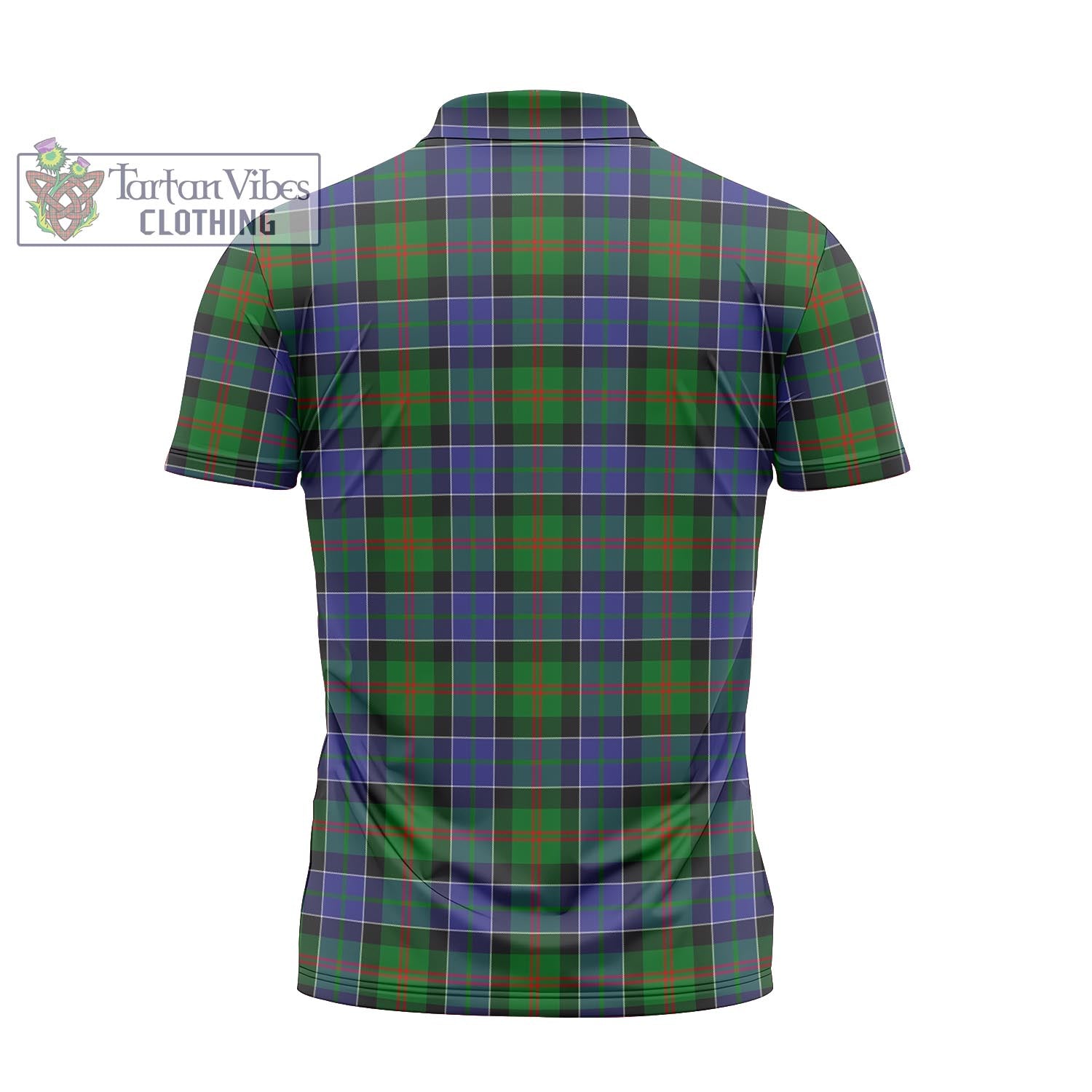 Tartan Vibes Clothing Paterson Tartan Zipper Polo Shirt with Family Crest
