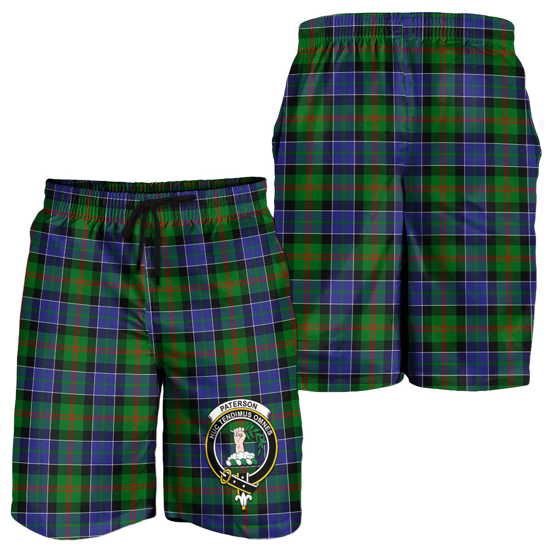 paterson-tartan-mens-shorts-with-family-crest