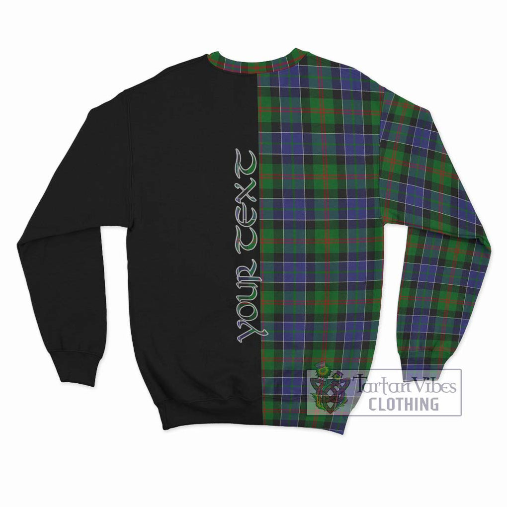 Paterson Tartan Sweatshirt with Family Crest and Half Of Me Style - Tartanvibesclothing Shop
