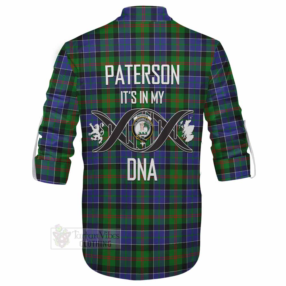 Tartan Vibes Clothing Paterson Tartan Ghillie Kilt Shirt with Family Crest DNA In Me Style
