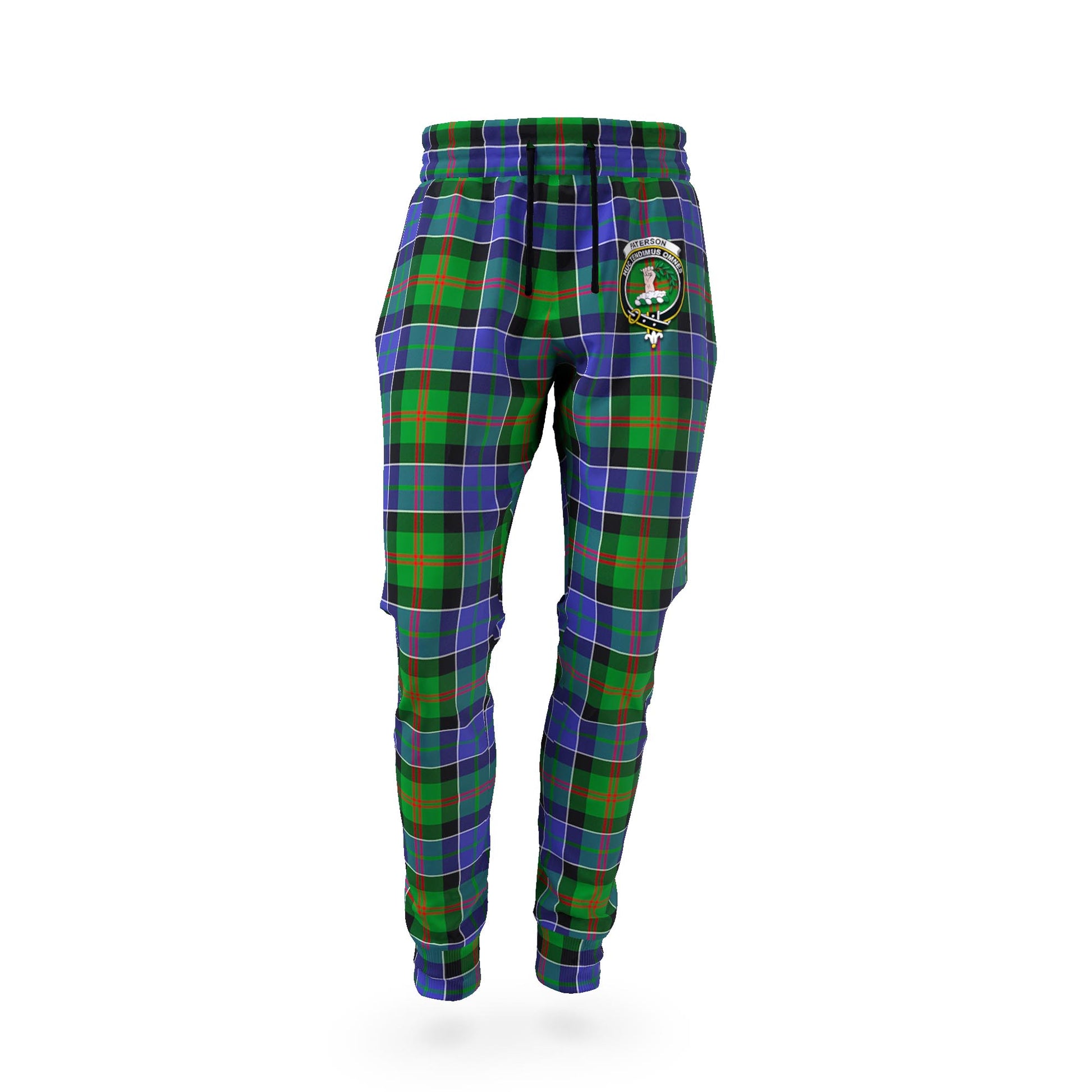 Paterson Tartan Joggers Pants with Family Crest - Tartan Vibes Clothing
