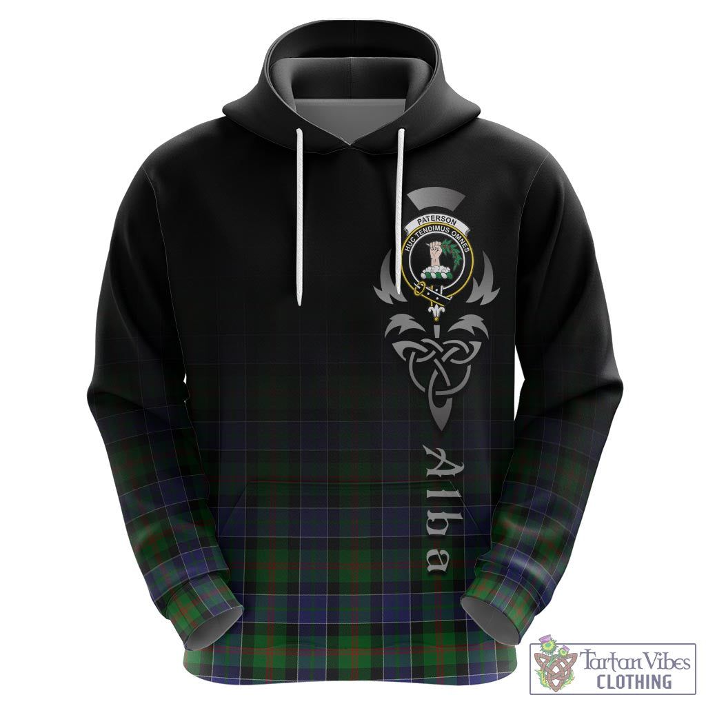 Tartan Vibes Clothing Paterson Tartan Hoodie Featuring Alba Gu Brath Family Crest Celtic Inspired